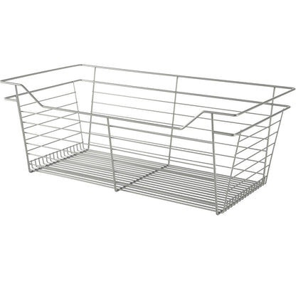 Hafele Matt Nickel, Powder-Coated Wire Basket for Closets
