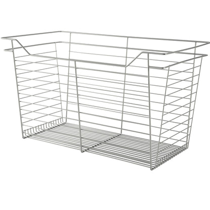 Hafele Matt Nickel, Powder-Coated Wire Basket for Closets