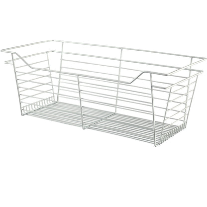 Hafele White, Powder-Coated Wire Basket for Closets