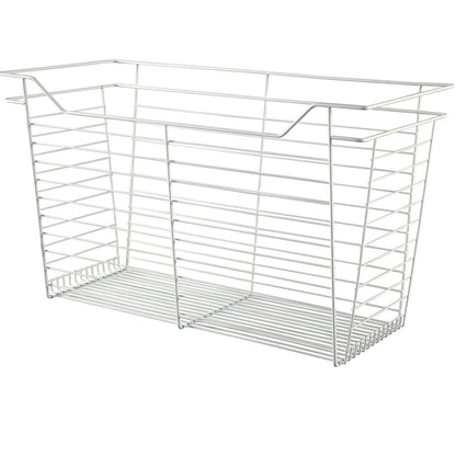 Hafele White, Powder-Coated Wire Basket for Closets