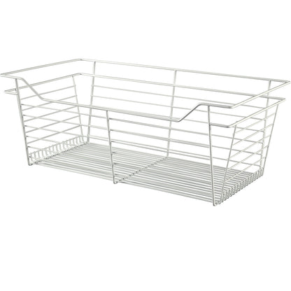 Hafele White, Powder-Coated Wire Basket for Closets