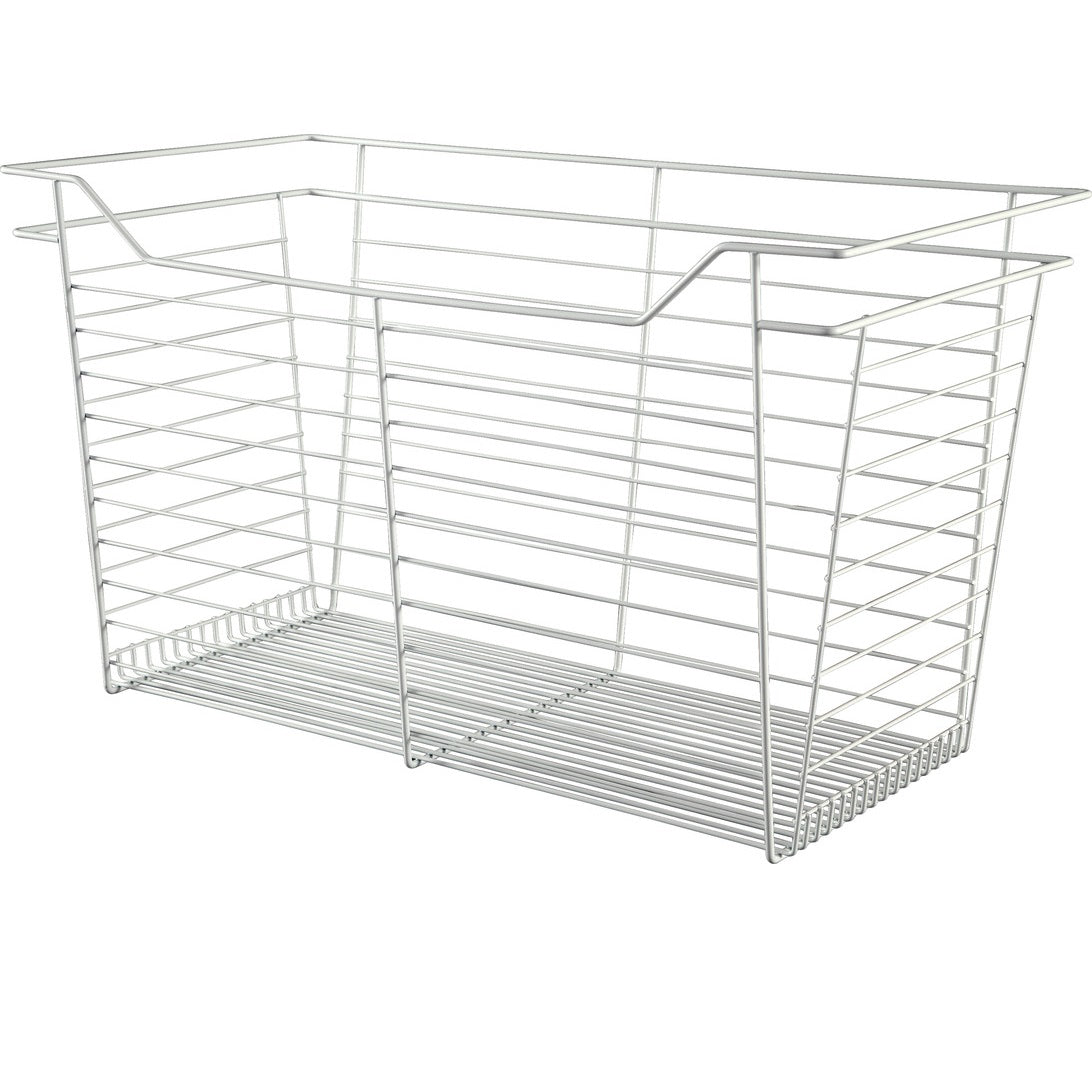 Hafele White, Powder-Coated Wire Basket for Closets