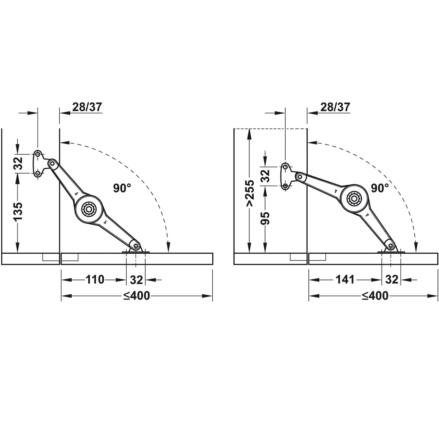 Hafele Flap Stay Hamper Kit for Laundry
