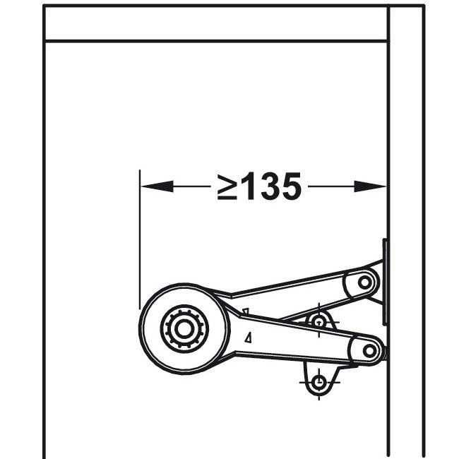 Hafele Flap Stay Hamper Kit for Laundry
