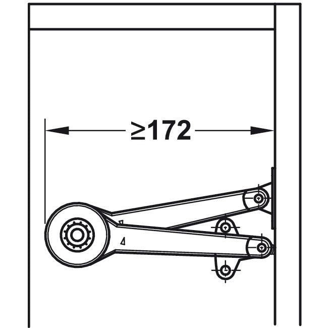 Hafele Flap Stay Hamper Kit for Laundry