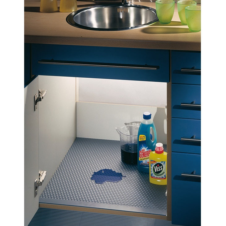 Hafele Rubber Cabinet Protector, Stainless Steel/Gray Mat Under-Sink Organizer
