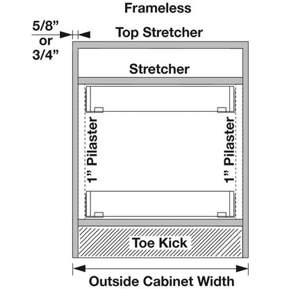 Hafele Maple Roll-Out Tray for Face Frame/Frameless Cabinetry