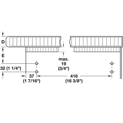 Hafele Ironfix Built-In Ironing Board for Drawer Installation