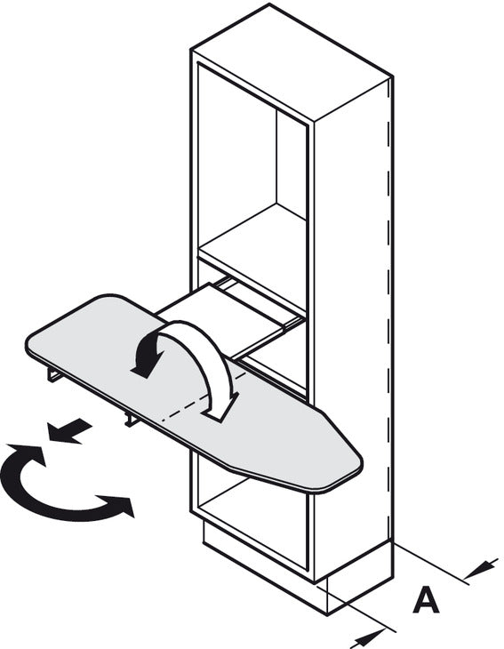 Hafele Ironfix Shelf-Mounted Ironing Board
