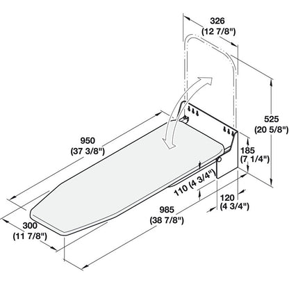 Hafele Ironfix Wall-Mounted Ironing Board