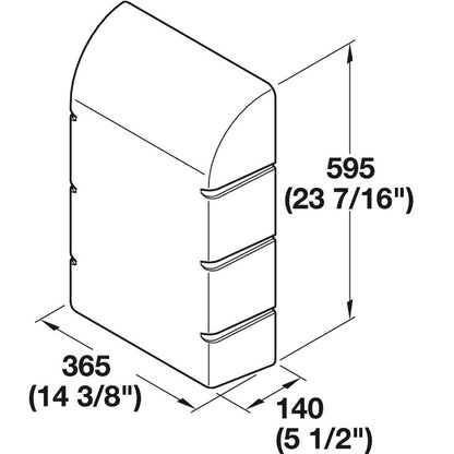 Hafele White Wall Cover for Use with Wall-Mounted Ironfix Ironing Board
