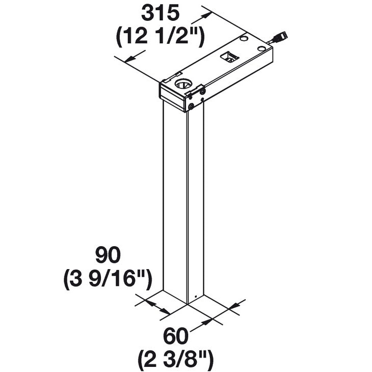 Hafele Electric Adjustable Column Set for Clever Table Base System