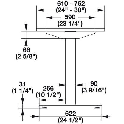 Hafele Electric Adjustable Column Set for Clever Table Base System
