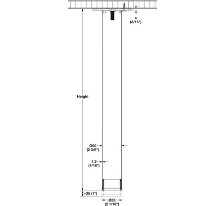 Hafele E-Leg Ø60 MM Table Leg Set (4 included)
