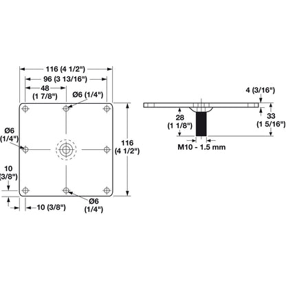 Hafele E-Leg Ø60 MM Table Leg Set (4 included)