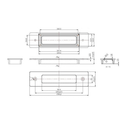 Contemporary 7055 Metal Recess Pull