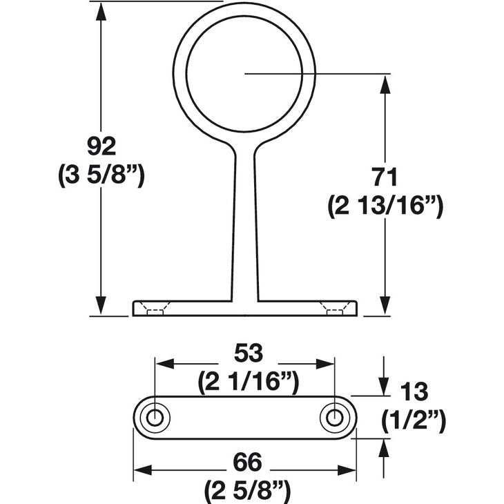 Hafele Center Wardrobe Tube Support TAG Synergy Elite