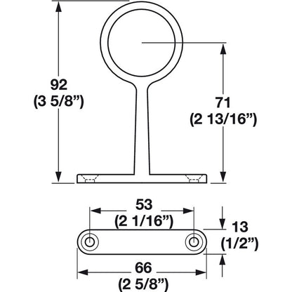 Hafele Center Wardrobe Tube Support TAG Synergy Elite