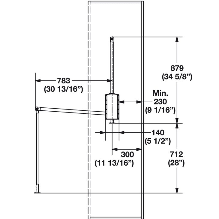 Hafele Adjustable Width Wardrobe Lift