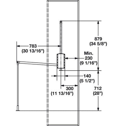 Hafele Chrome-Plated Steel Pole for Wardrobe Lifts