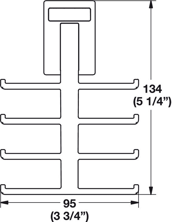 Hafele Cleat System Tie Hook TAG Synergy Elite