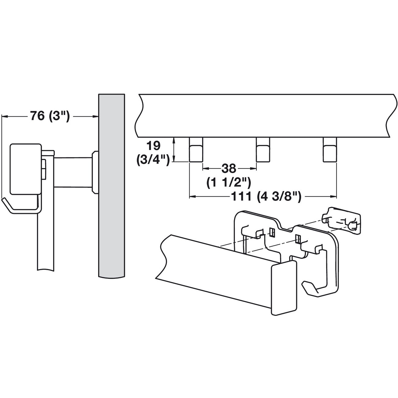 Hafele Triple Hook TAG Symphony