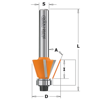 CMT Combination Trimmer Router Bit, 7/8/909-7/910