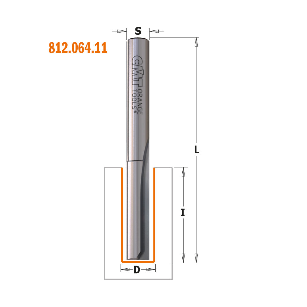 CMT Straight Router Bit, Long Series