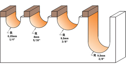 CMT Round Nose Router Bit, With Bearing