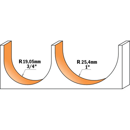 CMT Round Nose Router Bit, 8/914.8-990