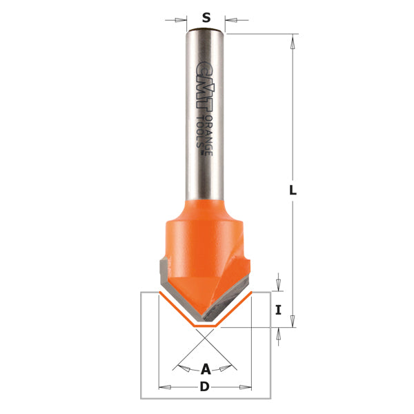 Grooving Router Dt CMT V-Grooving Router Bit - Pro Cabinet Supply
