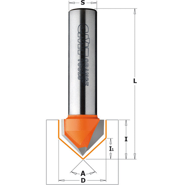 Grooving Router Dt CMT V-Grooving Router Bit (90°) - Pro Cabinet Supply