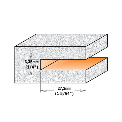 CMT 4-Wing Cut Out Slot Cutters Router Bit, For Solid Surface