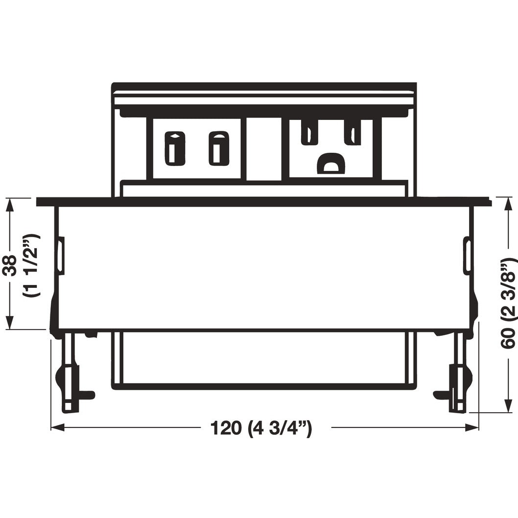 Hafele Hide-A-Dock Power Station With 1 AC Outlet, 2 USB Ports