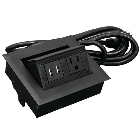 Hafele Hide-A-Dock Power Station With 1 AC Outlet, 2 USB Ports