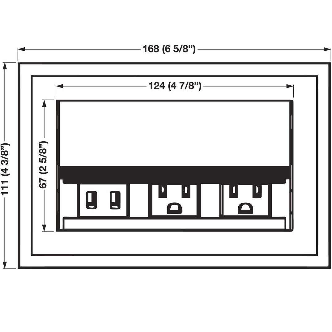 Hafele Hide-A-Dock Power Station With 2 AC Outlets, 2 USB Ports