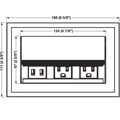 Hafele Hide-A-Dock Power Station With 2 AC Outlets, 2 USB Ports