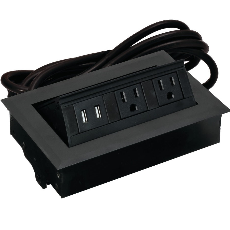 Hafele Hide-A-Dock Power Station With 2 AC Outlets, 2 USB Ports