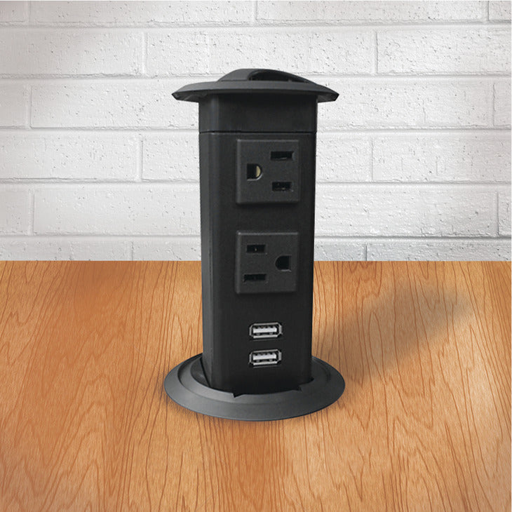 Hafele Pop-up Power Station with 2 AC Outlets and USB