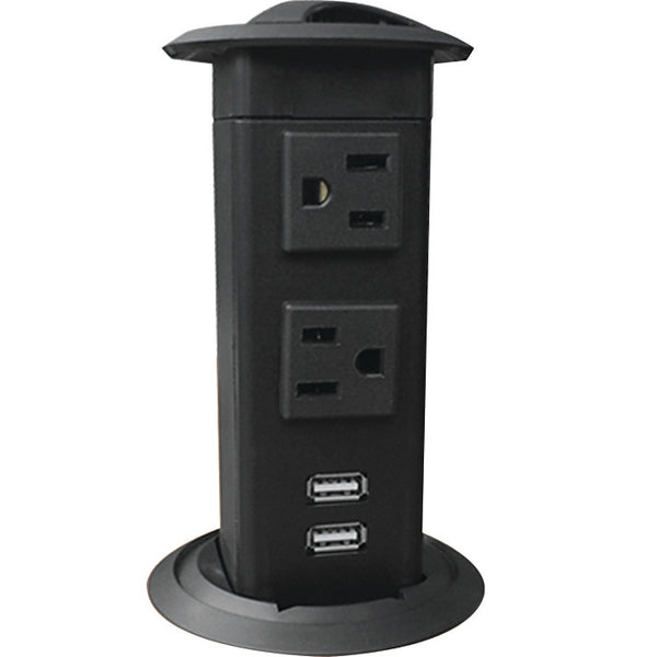 Hafele Pop-up Power Station with 2 AC Outlets and USB