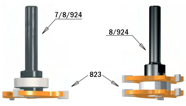 CMT Slot Cutters Router Bit, With 45° Bore