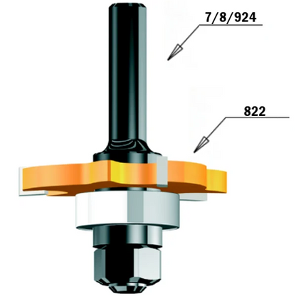 CMT Arbors For Slot Cutters 822 Router Bit, 7/8/924.xxx.10