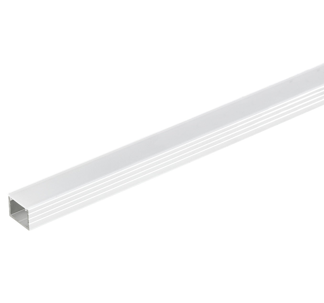 Hafele Loox Aluminum Profile (9/16" Height) for Surface Mounting, Clear Anodized, 2500 mm Length