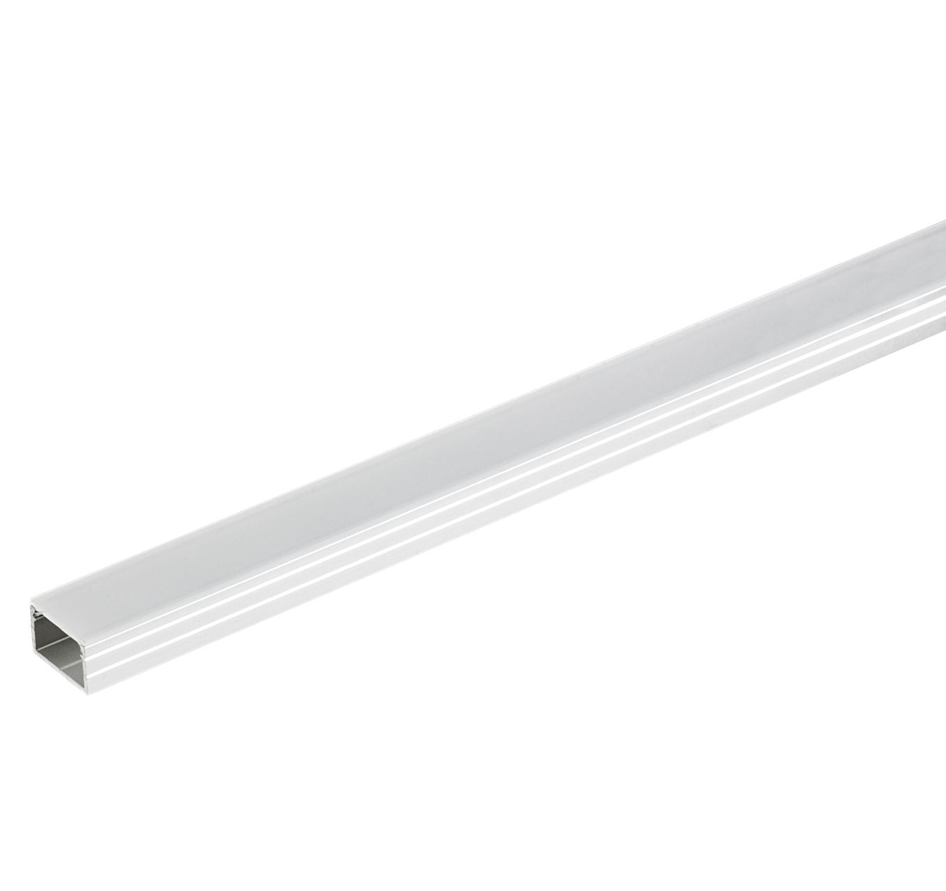 Hafele Loox Aluminum Profile (1/2" Height) for Surface Mounting, Clear Anodized, 2500 mm Length