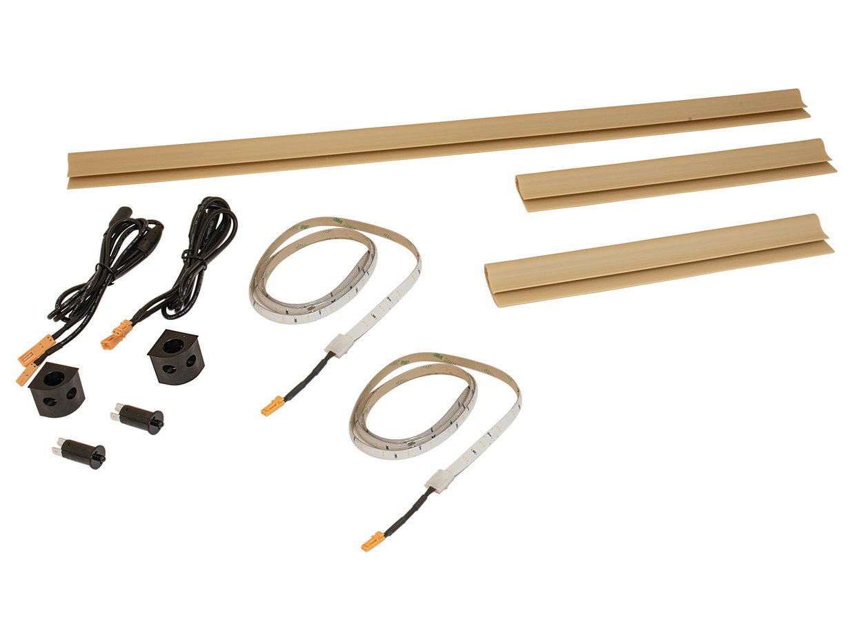 Hafele Loox 2030 12V LED Strip Light 2 Door Kit for Interior Cabinet