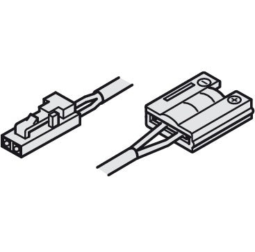 Hafele Loox 2030 12V LED Power Lead with Male Plug and LED Strip Light Clip