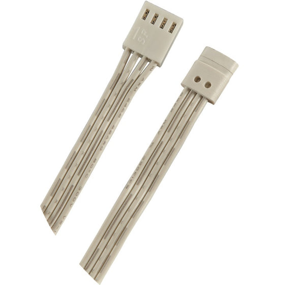 Hafele Loox 2012 RGB LED Power Lead with Male Plug and LED Strip Light Clip - Hafele