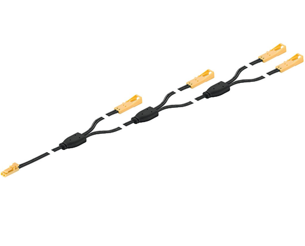 Hafele Loox 4-Way LED Power Lead Extension, 255-29/32"