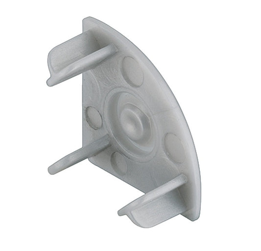 Hafele Loox Aluminum Profile End Cap for Corner Mounting with Cable Outlet, 2 Pack