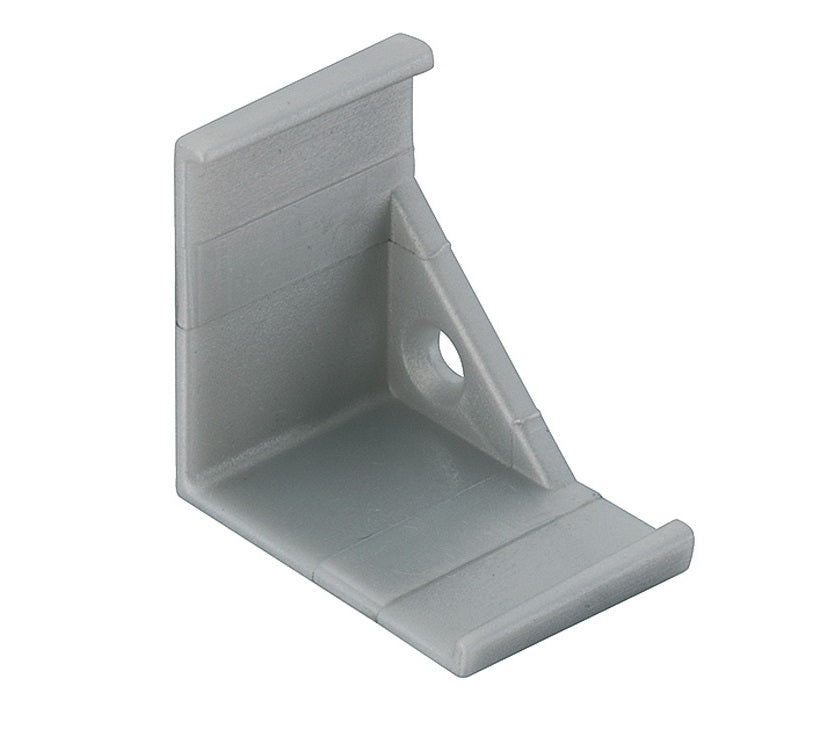Hafele Loox Plastic Mounting Bracket for Corner Mounting Aluminum Profile, 2 Pack